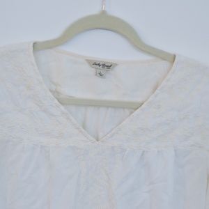 Lucky Brand Blouse with Embroidery